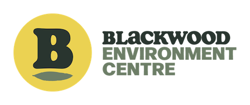 Blackwood Environment Centre. The logo is a letter B above a green leaf inside a yellow circle.
